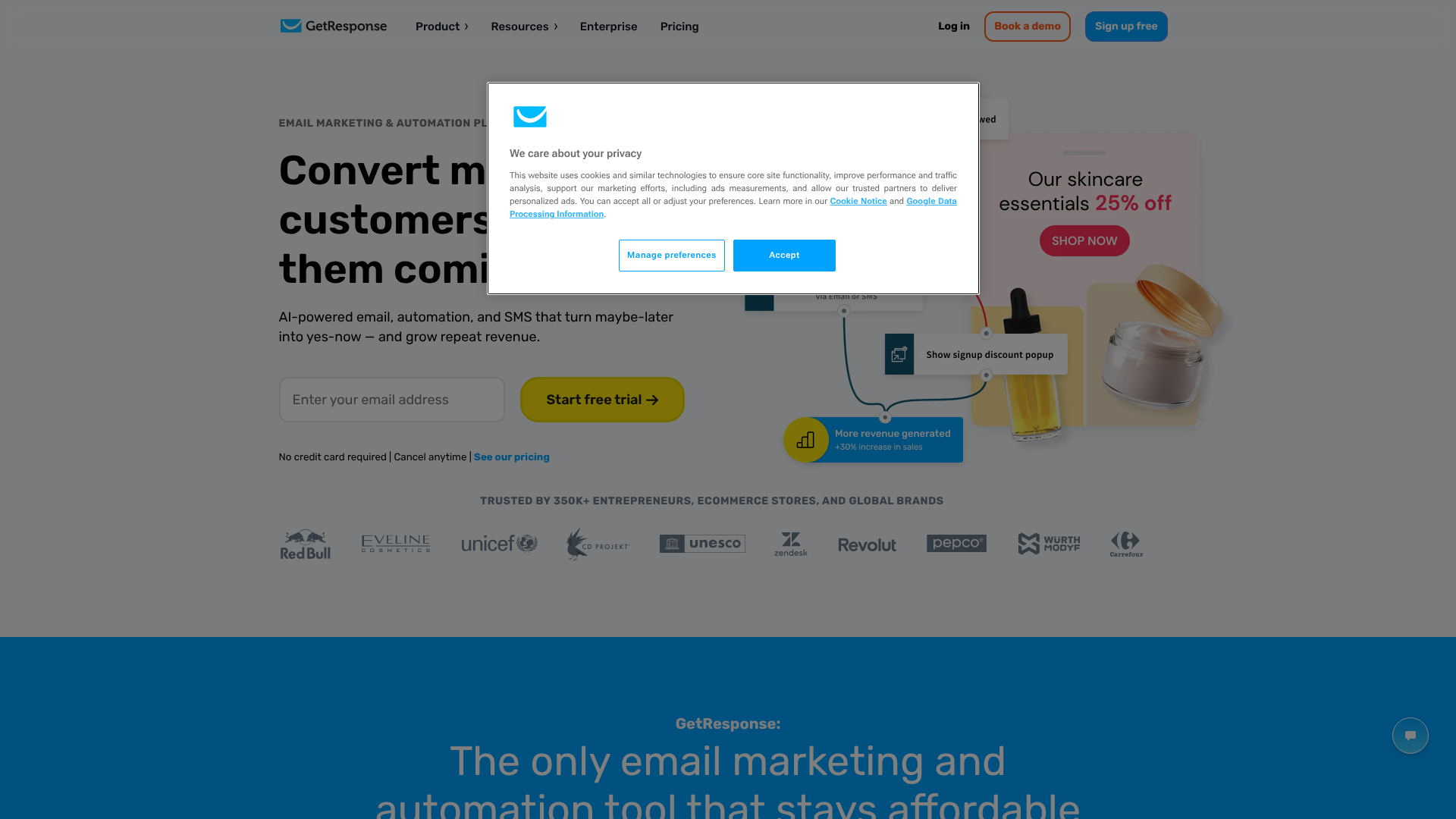lead capture landing page template
