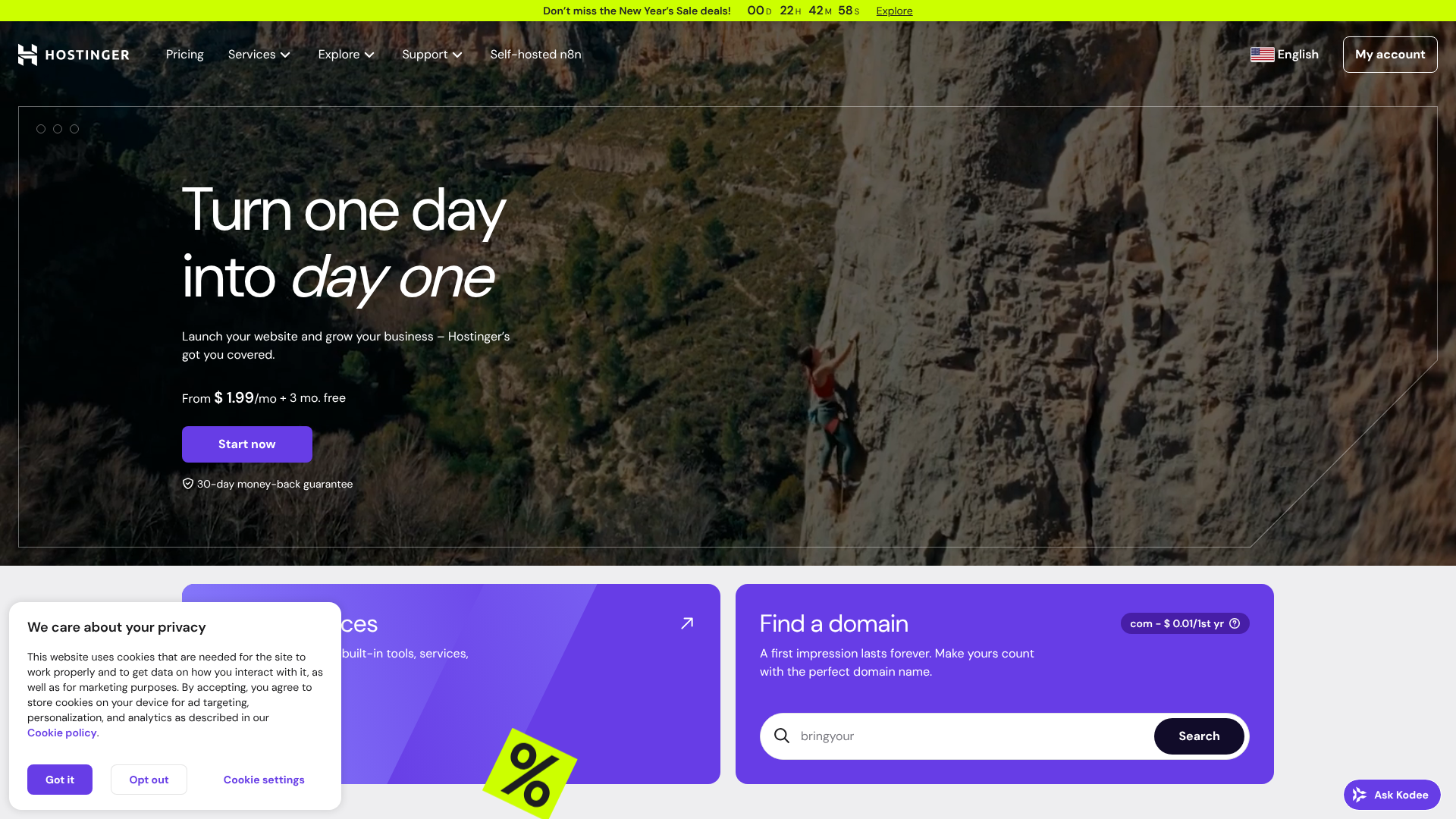 hosting vs domain registration