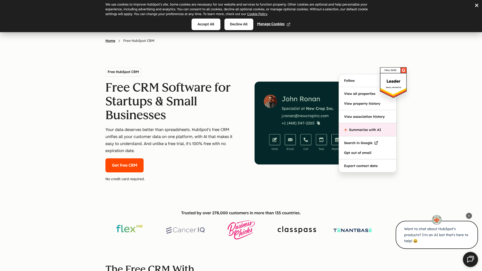 customer relationship management small business