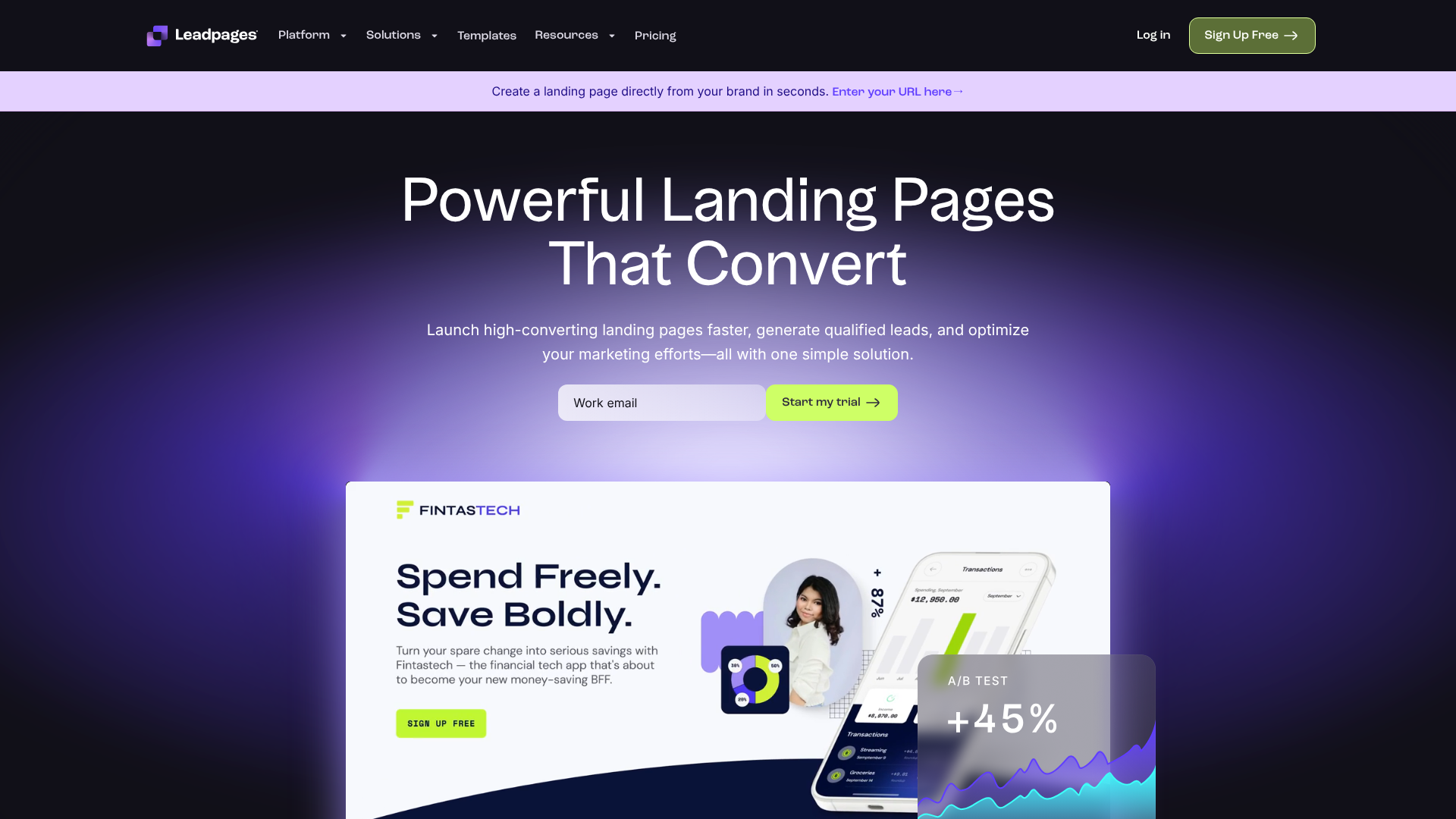 which attribute describes a good landing page experience