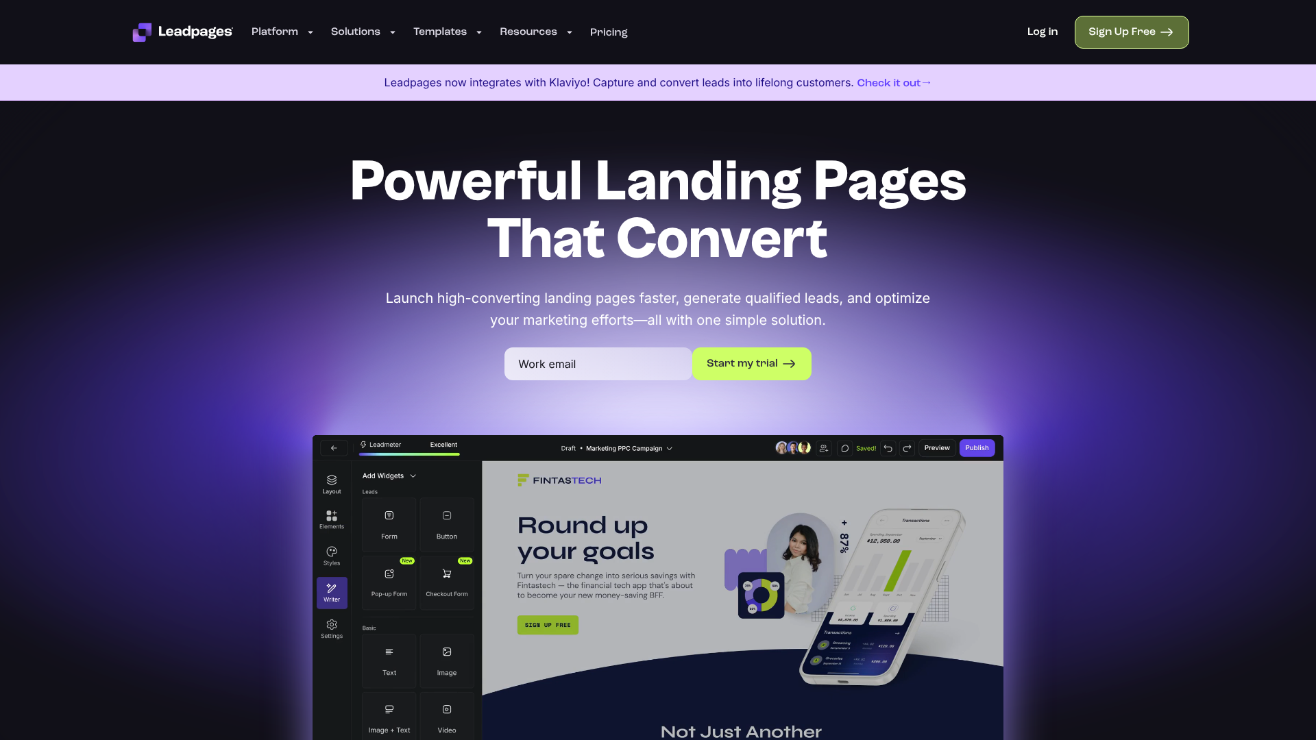 lead capture landing page template