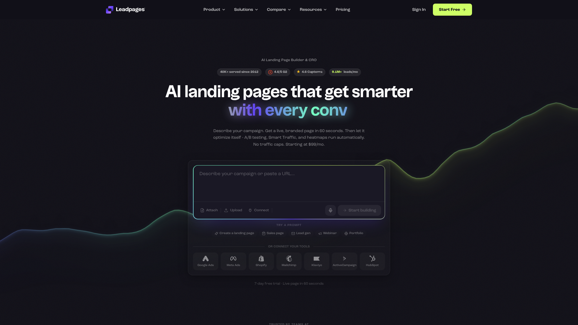 lead capture landing page template