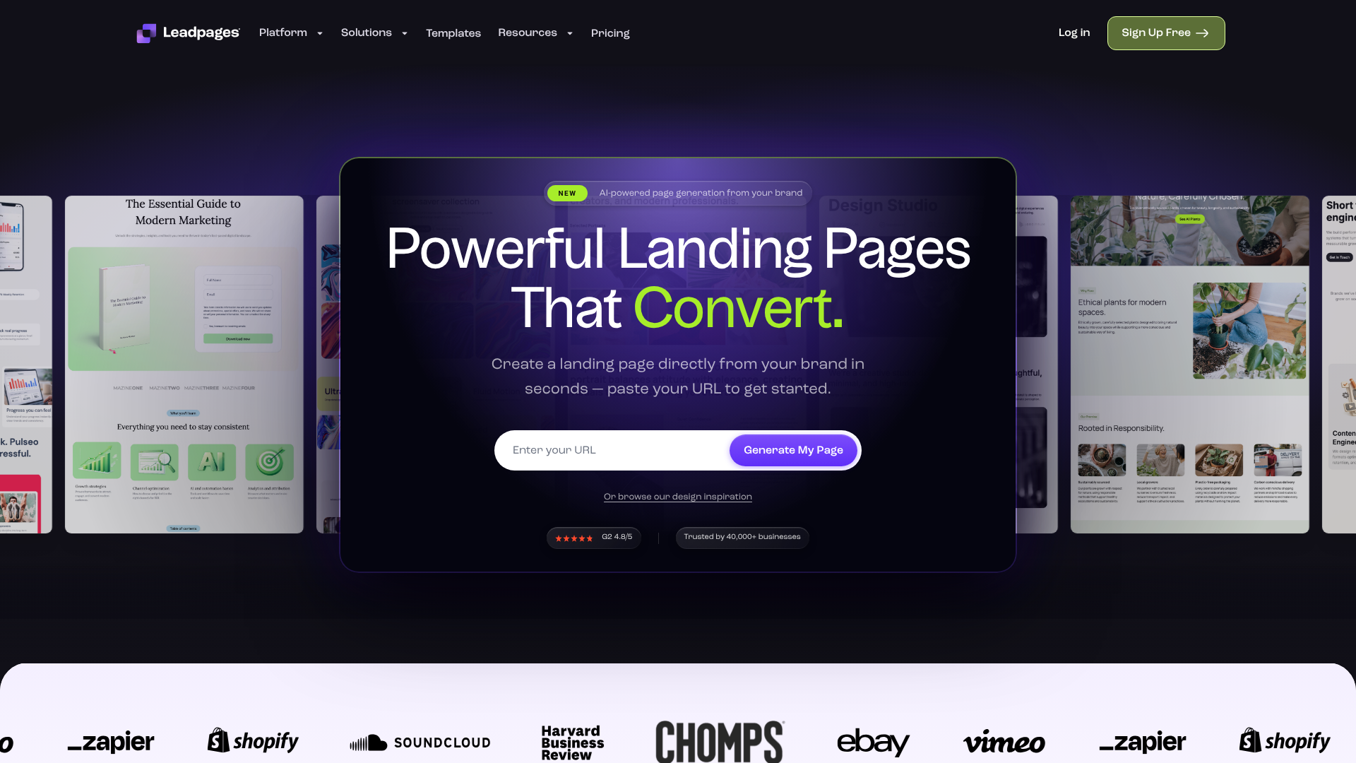leadpages vs unbounce vs instapage