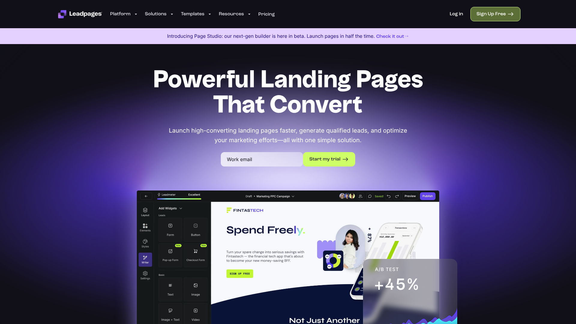 leadpages vs unbounce vs instapage