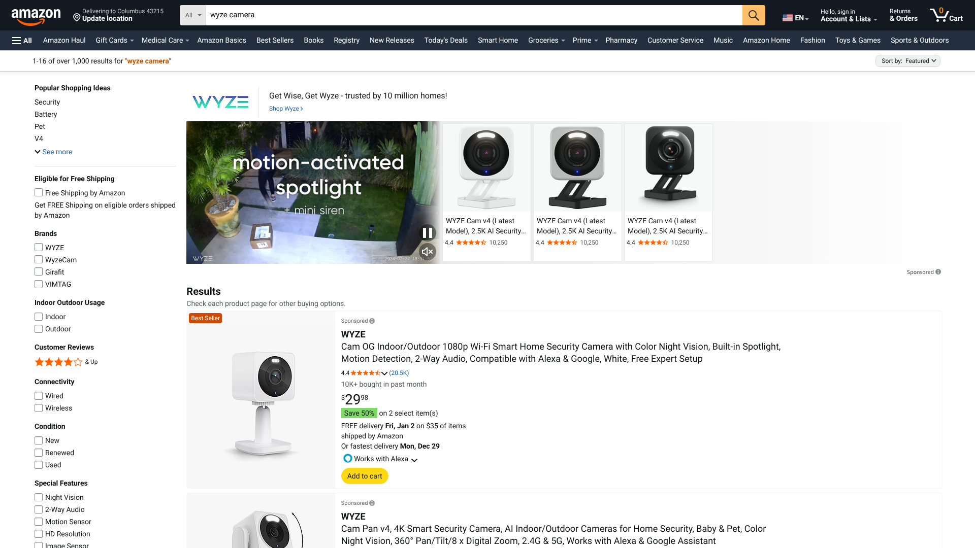 wyze camera outdoor v2